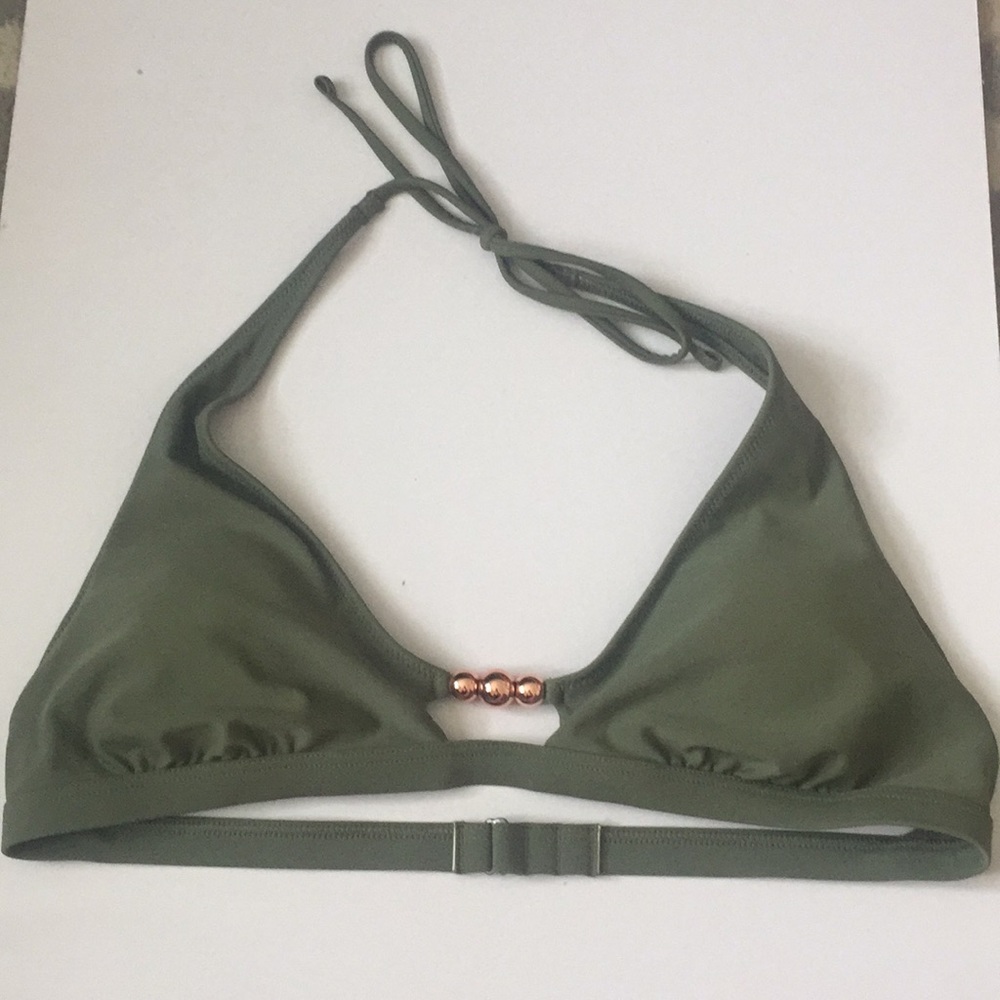 Aerie army green bikini top